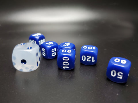 Blue and White Dice/Damage Counters