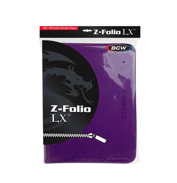 BCW Z-Folio 9-Pocket LX Album - Purple